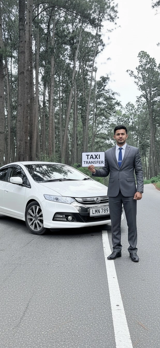 Driver with car